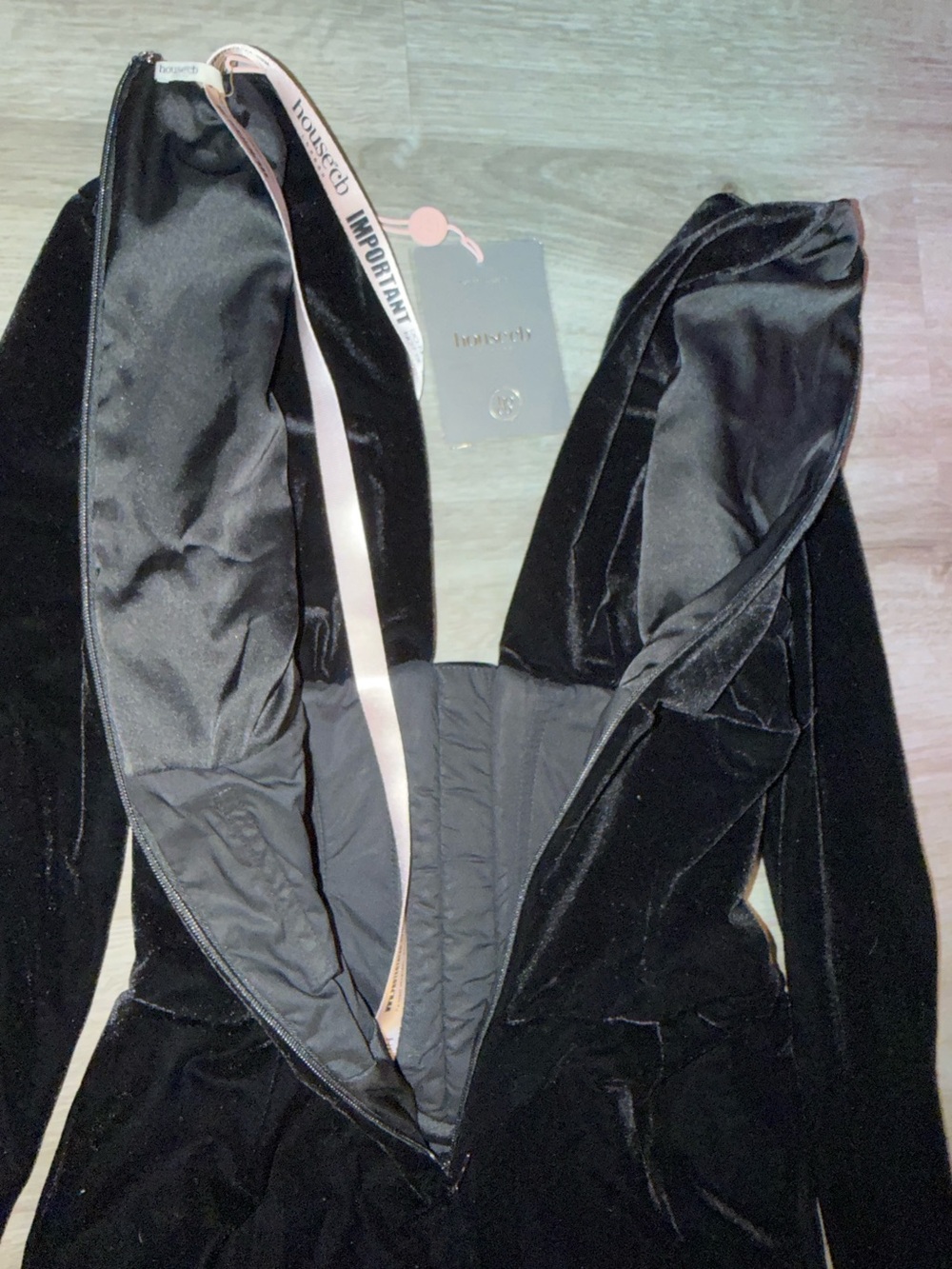 🩷Firm Price🩷House of CB Arabella black velvet corset maxi dress - Picture 15 of 16